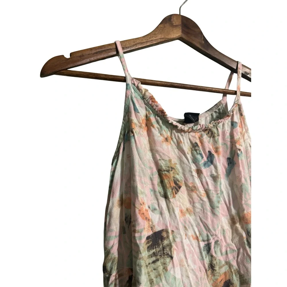 Art Class Tiered Sundress Kids XL 14/16‎ Pink Tropical Floral Excellent Boho